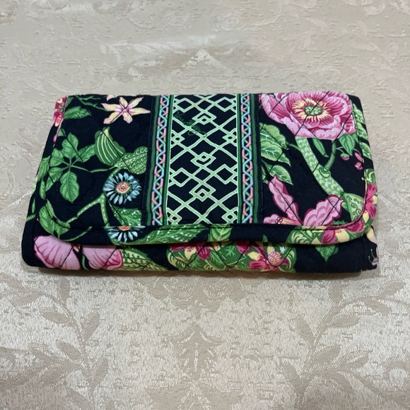 Vera Bradley Black and Pink Floral Clutch - Picture 12 of 16